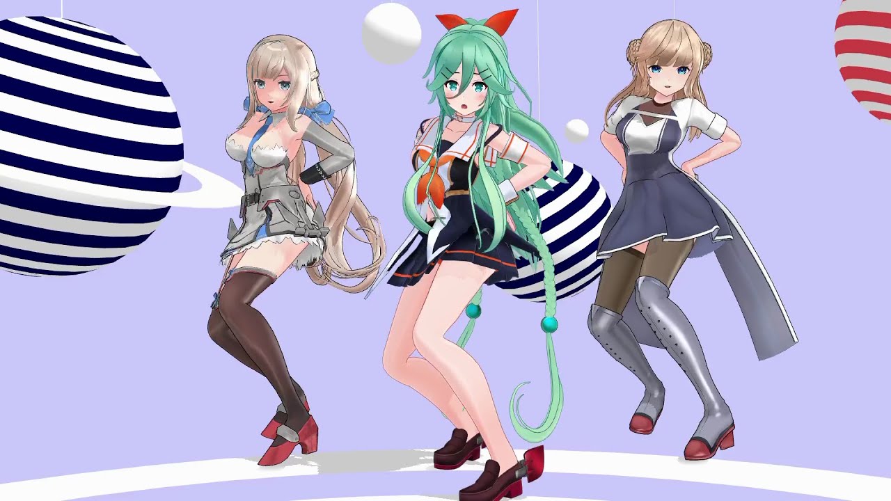 リバーシブルキャンペーン　艦これ　MMD　山風、レンジャー、メリーランド、Kancolle、Yamakaze