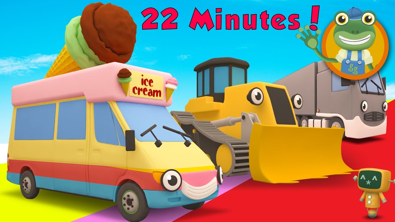 Vicky The Ice Cream Truck and MORE Trucks for Children | Gecko's Garage