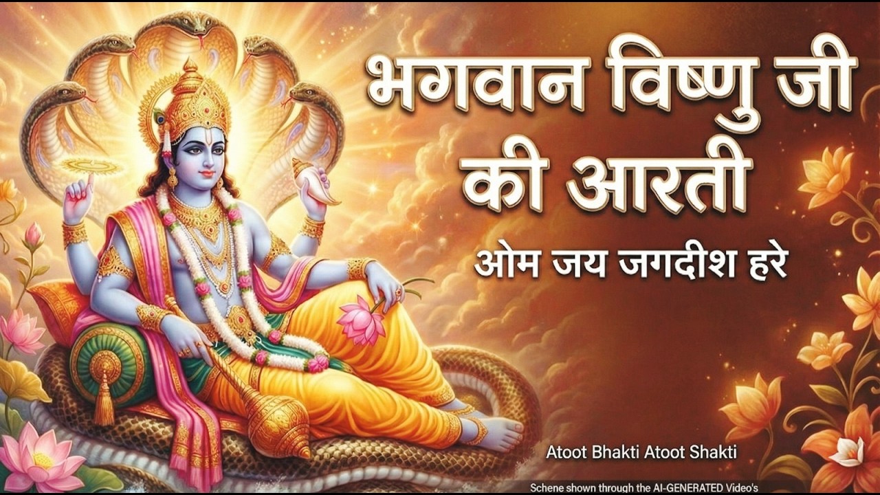 ओम जय जगदीश हरे || OM JAY JAGDISH HARE || भगवान बिष्णु जी की आरती  || ATOOT BHAKTI ATOOT SHAKTI