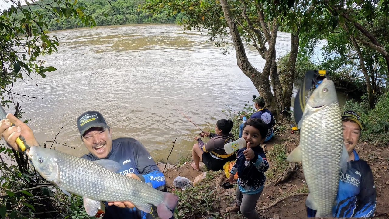 Tivemos que trocar de Cueca, Peixes Gigantes enormes, Pescaria de Piau acampamento e peixe frito!
