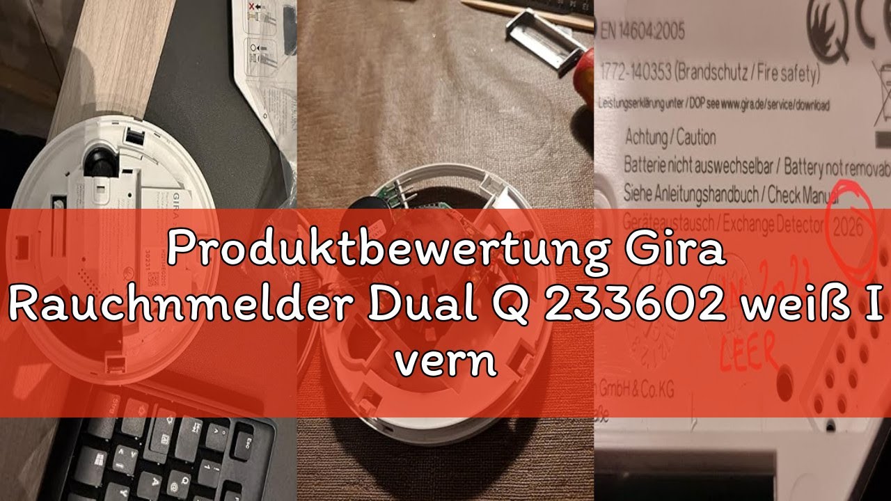 Produktbewertung Gira Rauchnmelder Dual Q 233602 wei&szlig; I vernetzbar &uuml;ber Funk und Draht I Brandmelder