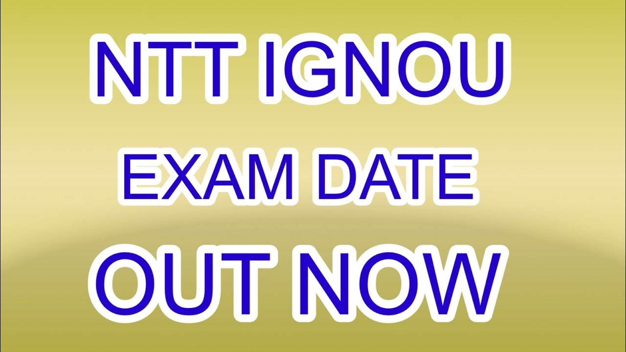 NTT exam date out @goyaleducation5332