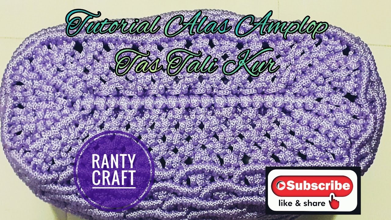 Alas Amplop Tas Tali Kur | Tutorial Alas Tas Tali Kur | Macrame Bag