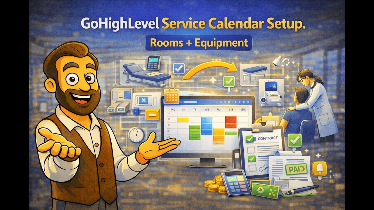 GoHighLevel Service Calendar Setup  Rooms, Equipment & Multi Service Booking Tutorial