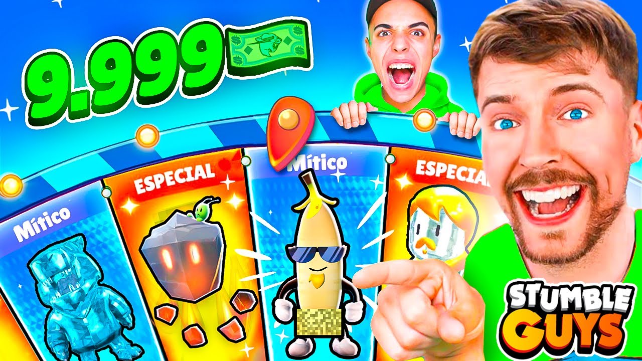 GASTÉ TODOS mis DOLARES en la NUEVA RULETA de MRBEAST... 😭 STUMBLE GUYS