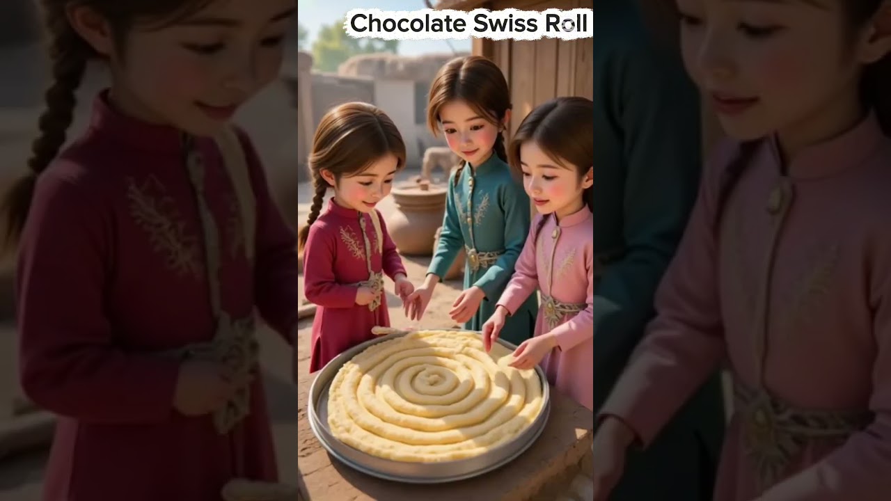 Giant Chocolate Swiss Roll 🍫 | Punjabi Village Girls Baking 