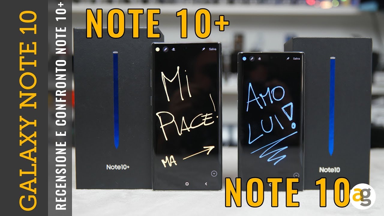Recensione GALAXY NOTE 10 e CONFRONTO NOTE 10+ e 9