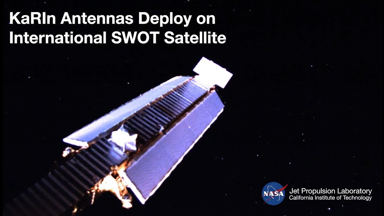 NASA's SWOT satellite deployed its antennas on orbit in space