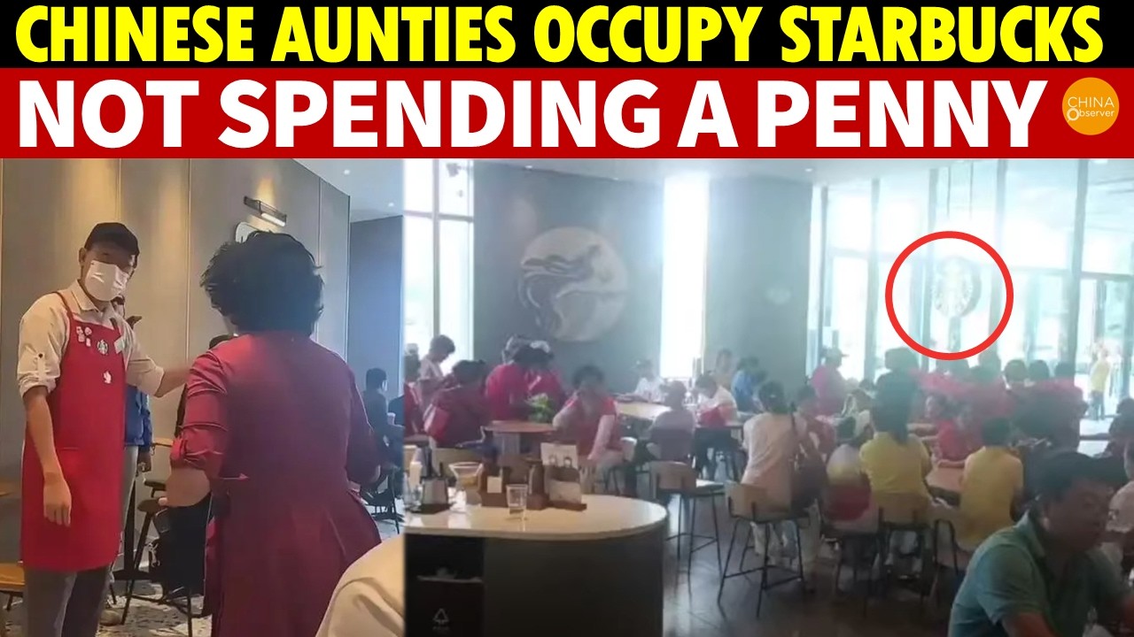 Chinese Aunties Occupy Starbucks: Sorting Veggies, Eating Seeds, Knitting, and Not Spending a Penny