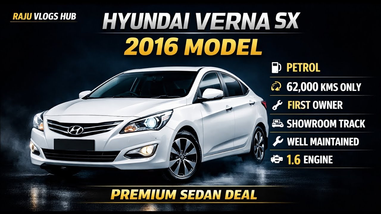 2016 Hyundai Verna SX Petrol | 62,000 Kms | First Owner | Vizag | Raju Vlogs Hub