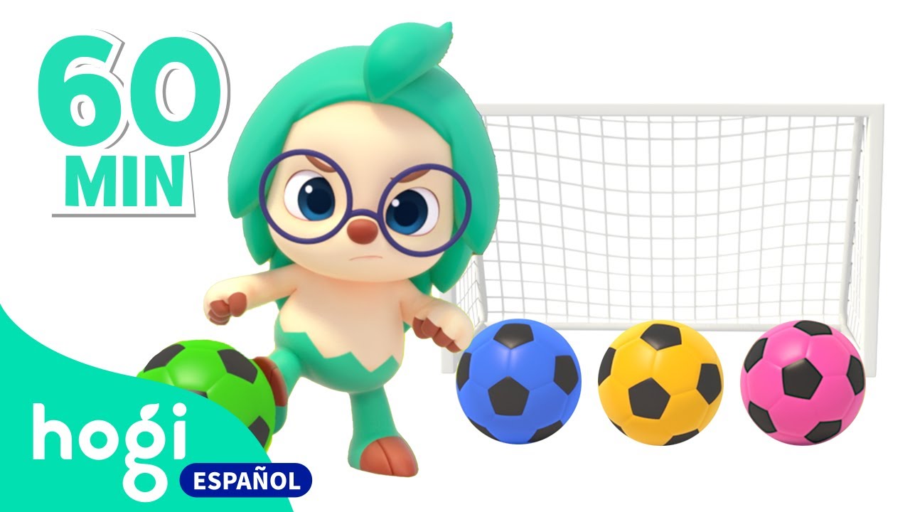 Fútbol con balones de Colores con Hogi | Aprende los Colores | Tobogán | +MIX | Hogi en español