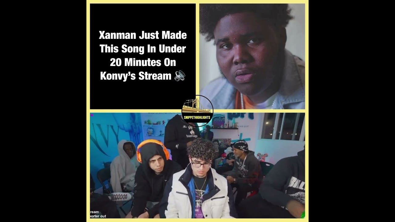 Xanman Just Made This Song In Under 20 Minutes On Konvy&rsquo;s Stream 🔊 #shorts