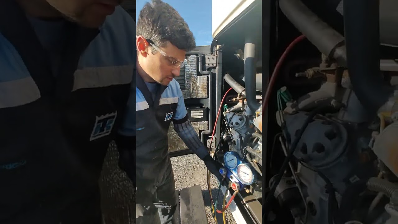 Fazendo vácuo no compressor Thermo King SB 230