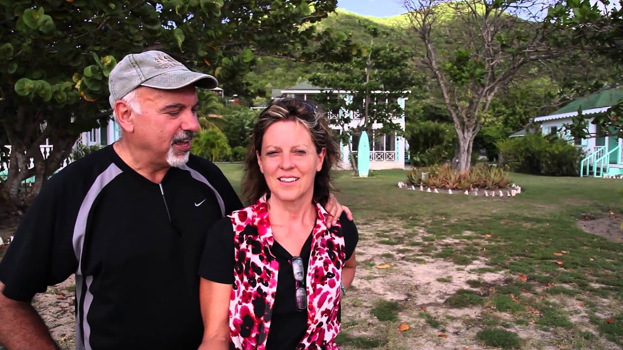 American Travelers visit Oualie Beach,  Nevis,  Caribbean