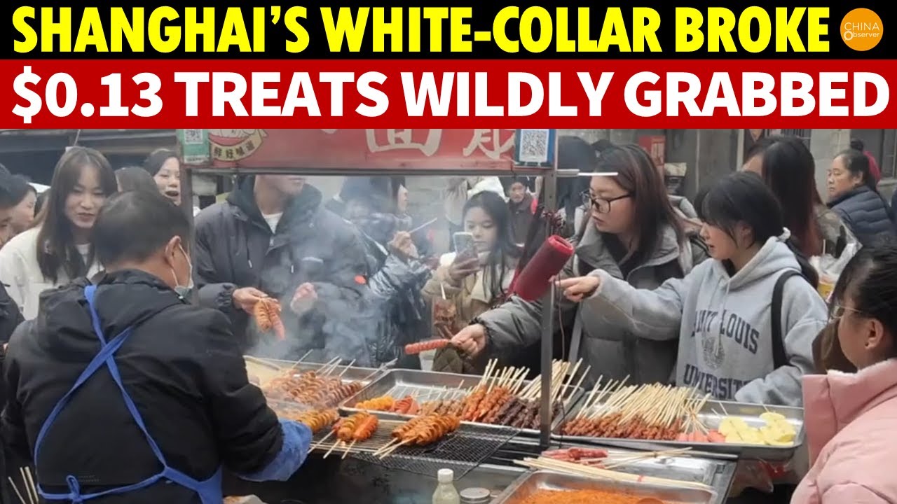 Shanghai’s White-Collar Workers Broke, $0.13 Cheap Snacks Sell out in Frenzy