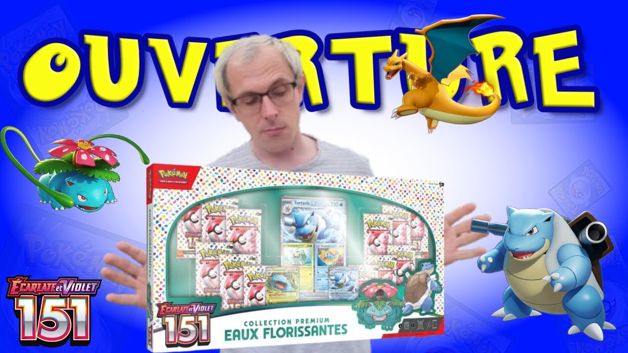 COFFRET PREMIUM POKÉMON EAUX FLORISSANTES 151 QUI METS BIEN TINTIN
