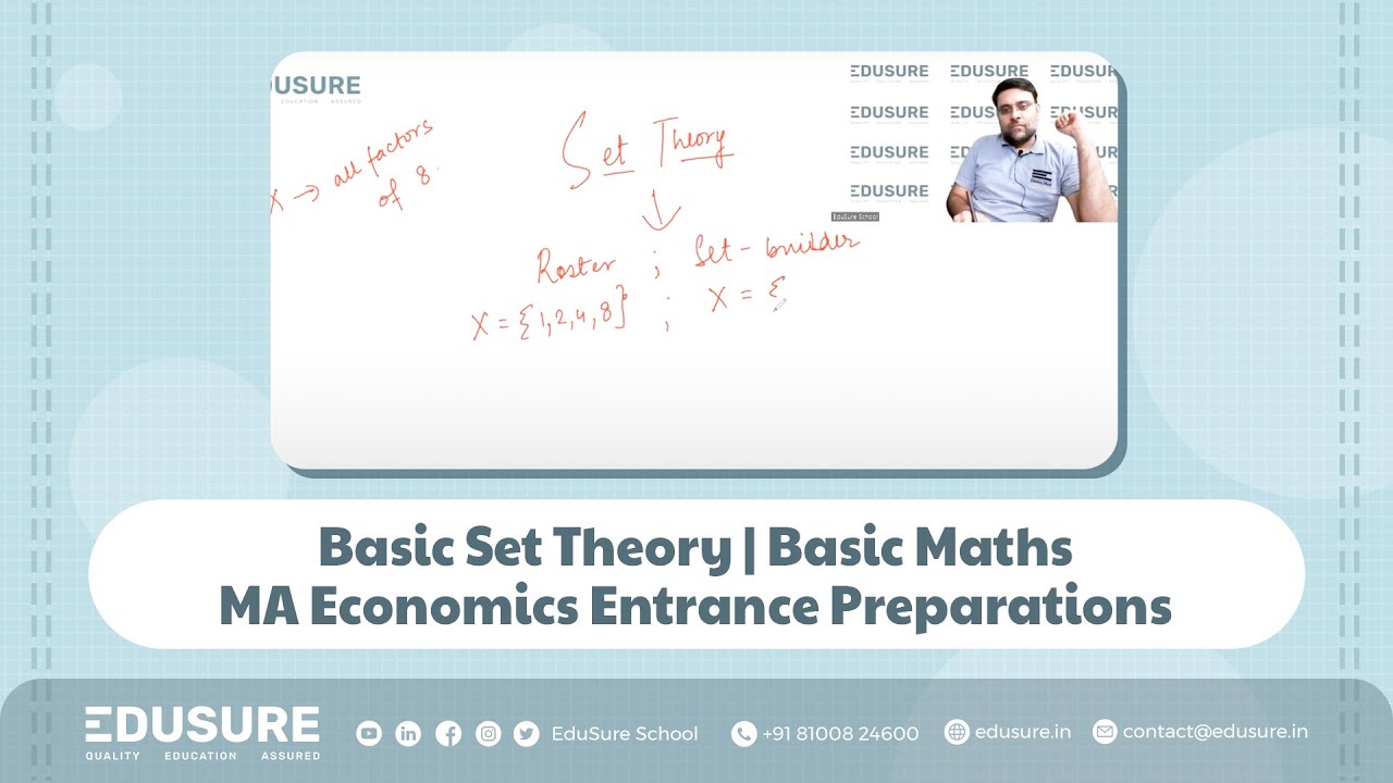 Set Theory Basics l Mathematics | MA Economics Entrance Exam Preparation