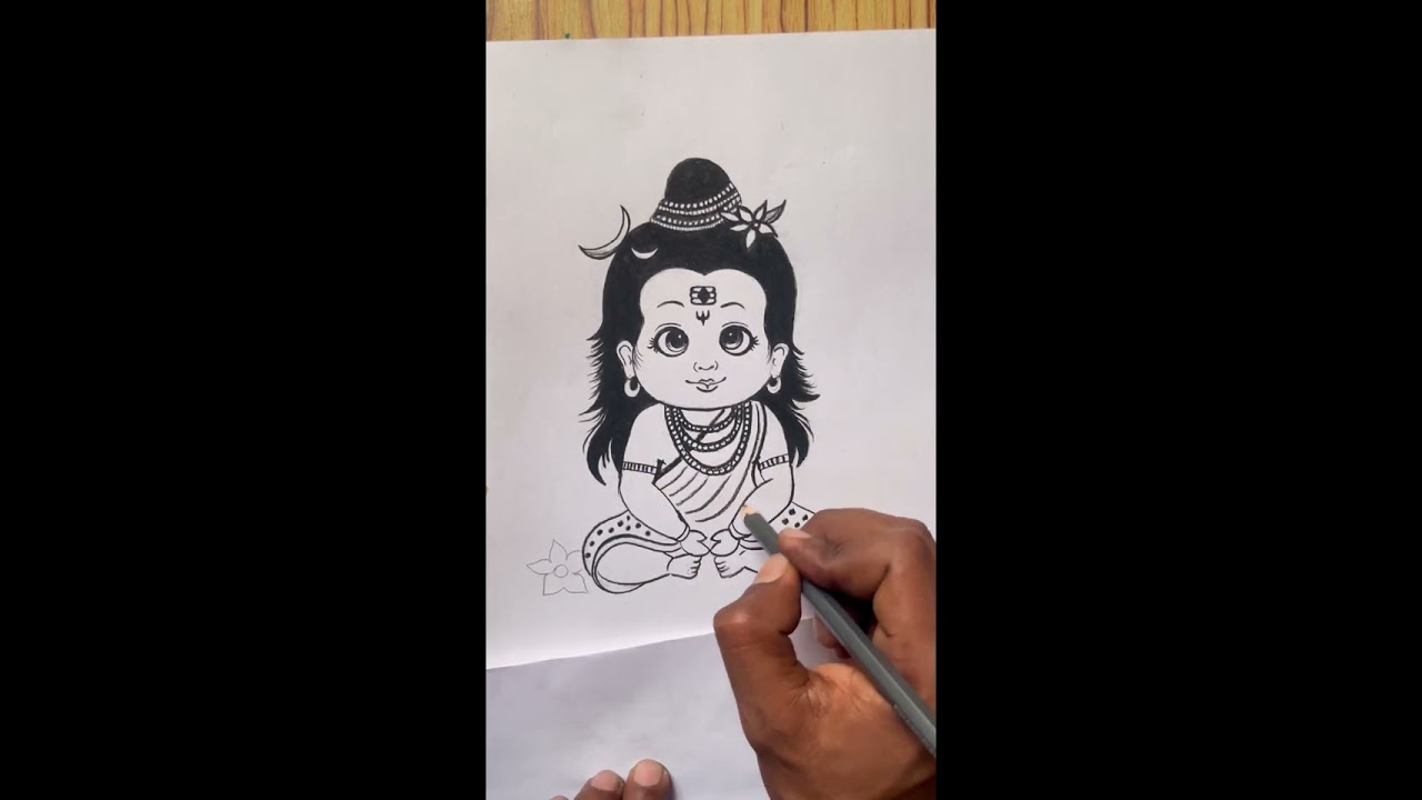 Lord shiva easy drawing #viral #trending#viral video 