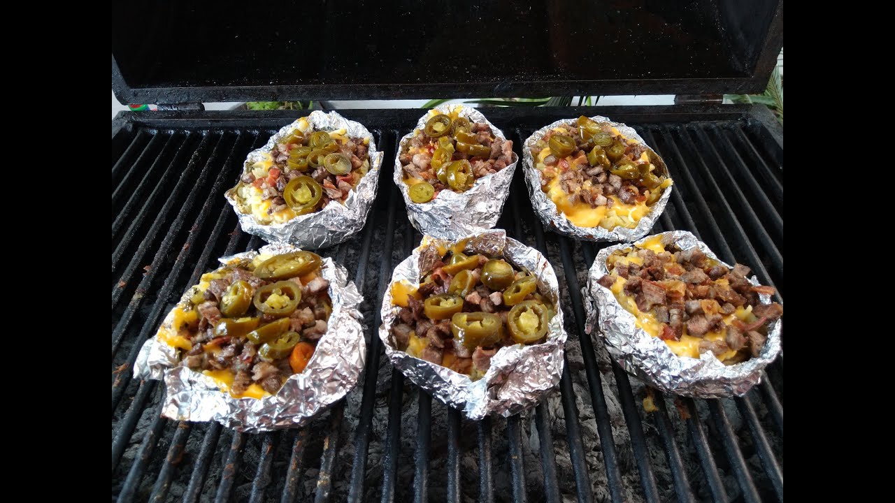 Papas asadas con carne