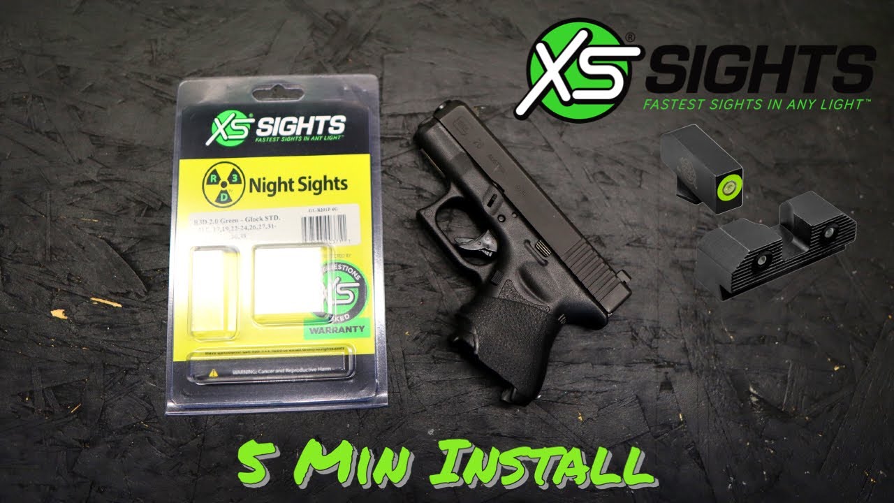 GLOCK NIGHT SIGHTS | XS Sights R3D | GLOCK 26 | 5 Minute Install