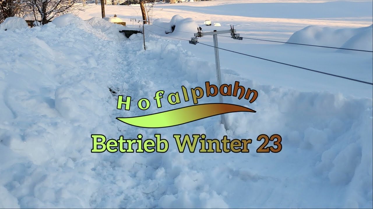 Modellseilbahn Betrieb Winter 23