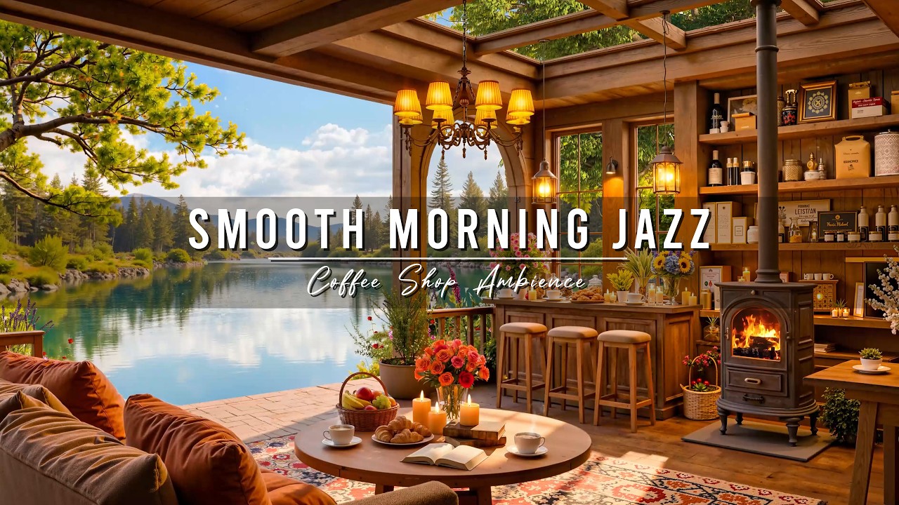 Warm Morning with Relaxing Jazz Instrumental Music ☕ Cozy Coffee Shop Ambience & Smooth Jazz Music