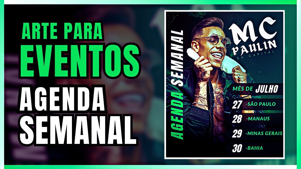FLYER PROFISSIONAL DE AGENDA SEMANAL NO CANVA GRÁTIS