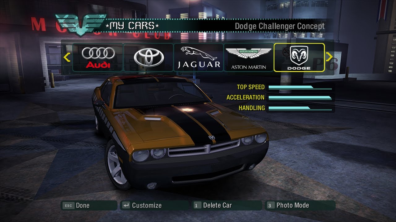 Need for Speed: Carbon — Dodge Challenger Concept (Wallpaper)