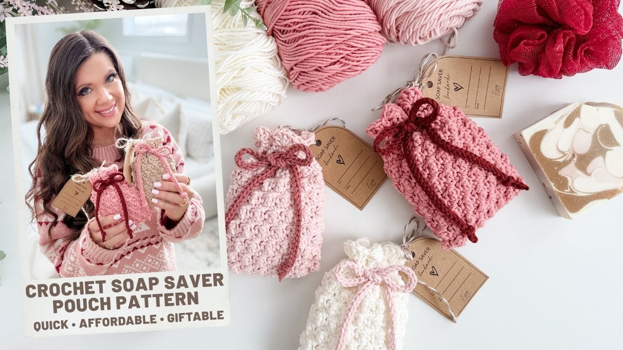 Winterberry Soap Saver Pouch Crochet Tutorial