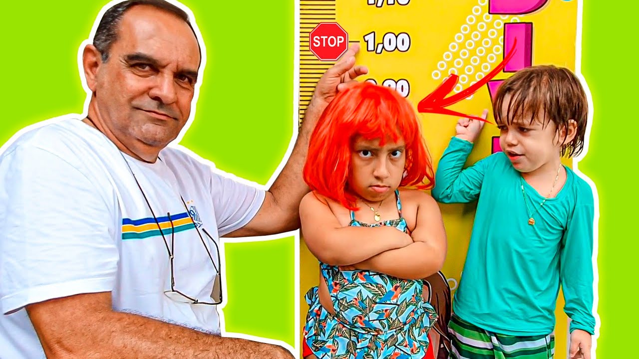 MC Divertida quer ser alta e pular na piscina |  kids wants to be taller & jump into the pool