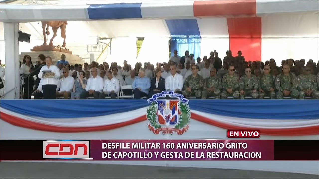 #ENVIVO:  Abinader encabeza desfile militar por 160 aniversario de la Restauración Dominicana