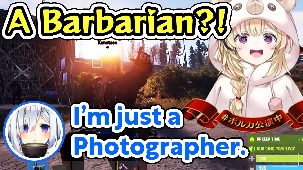 Polka and Kanata peacefully taking each other's photos【RUST/Hololive Clip/EngSub】