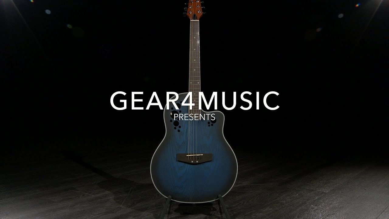 Deluxe Roundback Electro Acoustic Guitar by Gear4music, Blue Burst | Gear4music