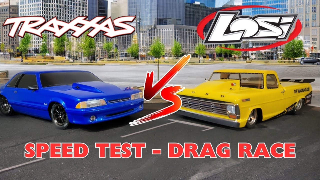 Traxxas vs Losi - Drag Race - Тест скорости #traxxas #losi #rc