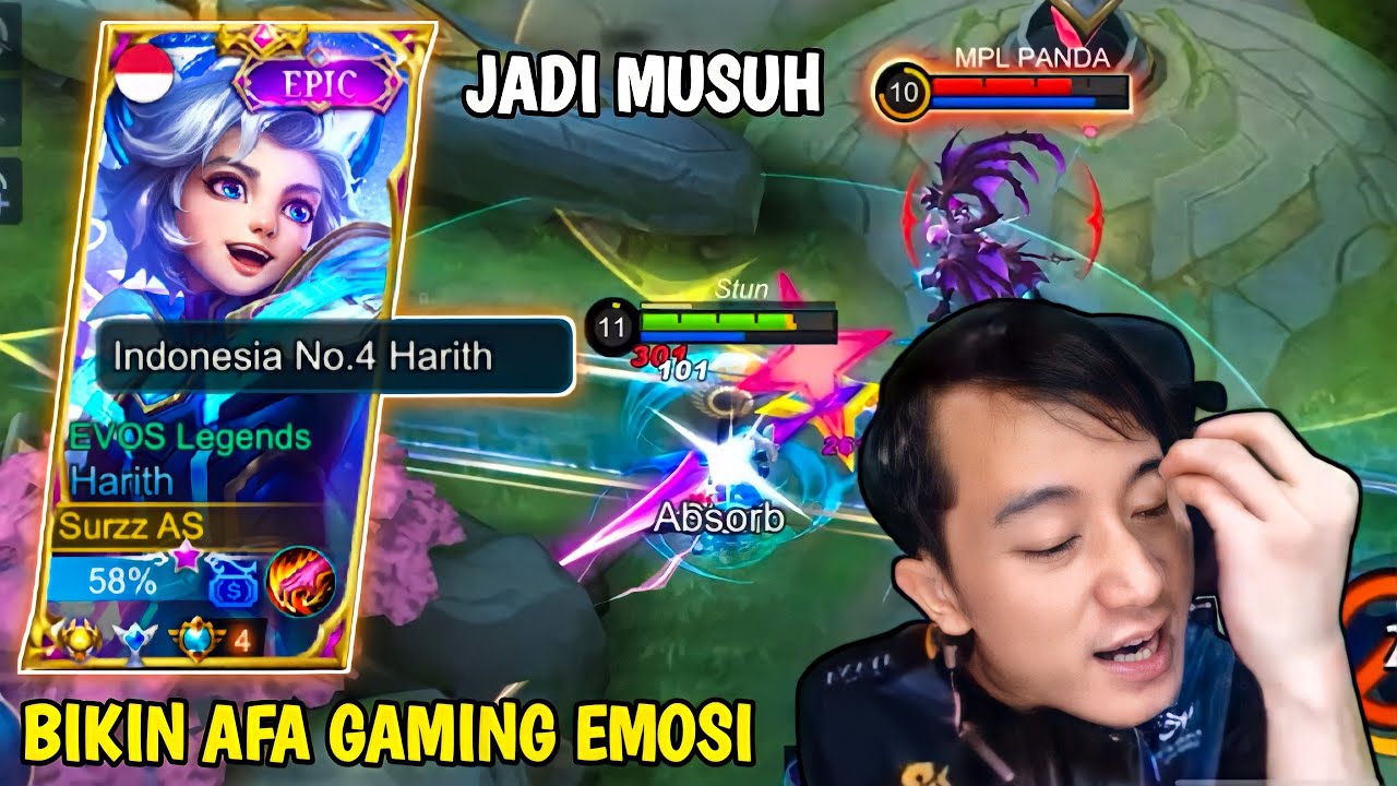 Surzz AS HARITH TOP GLOBAL BIKIN RRQ PANDA AFA GAMING STREAMER FB EMOSI JADI MUSUH - MOBILE LEGENDS