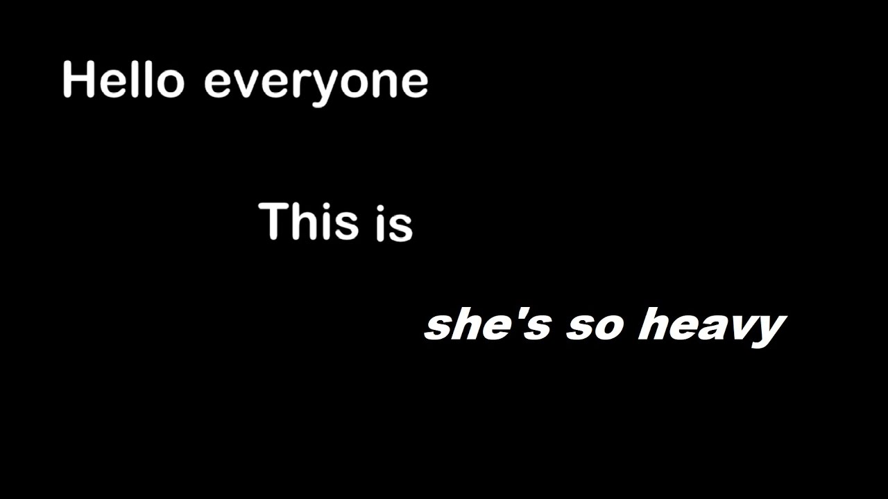 she's so heavy (the beatles) cover