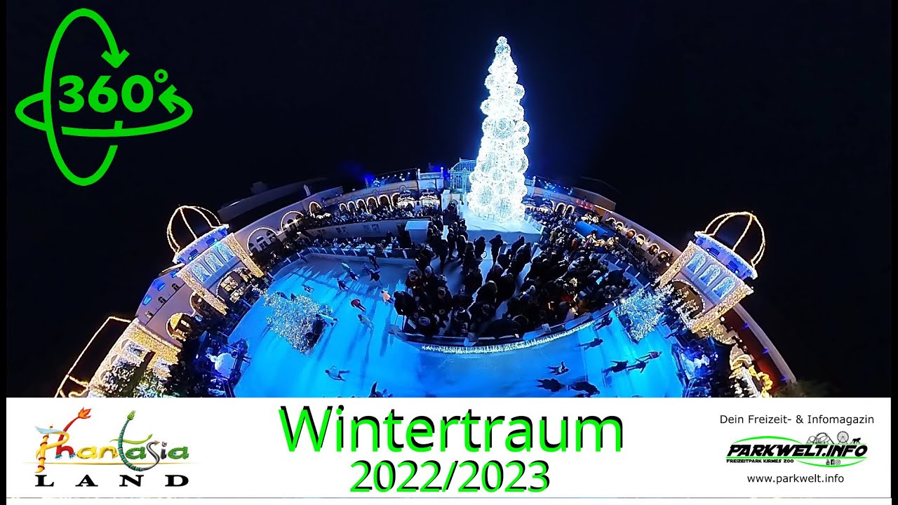 Phantasialand  Wintertraum 2022/23 - Einschalten des Lichtermeers - 360° Video - www.parkwelt.info