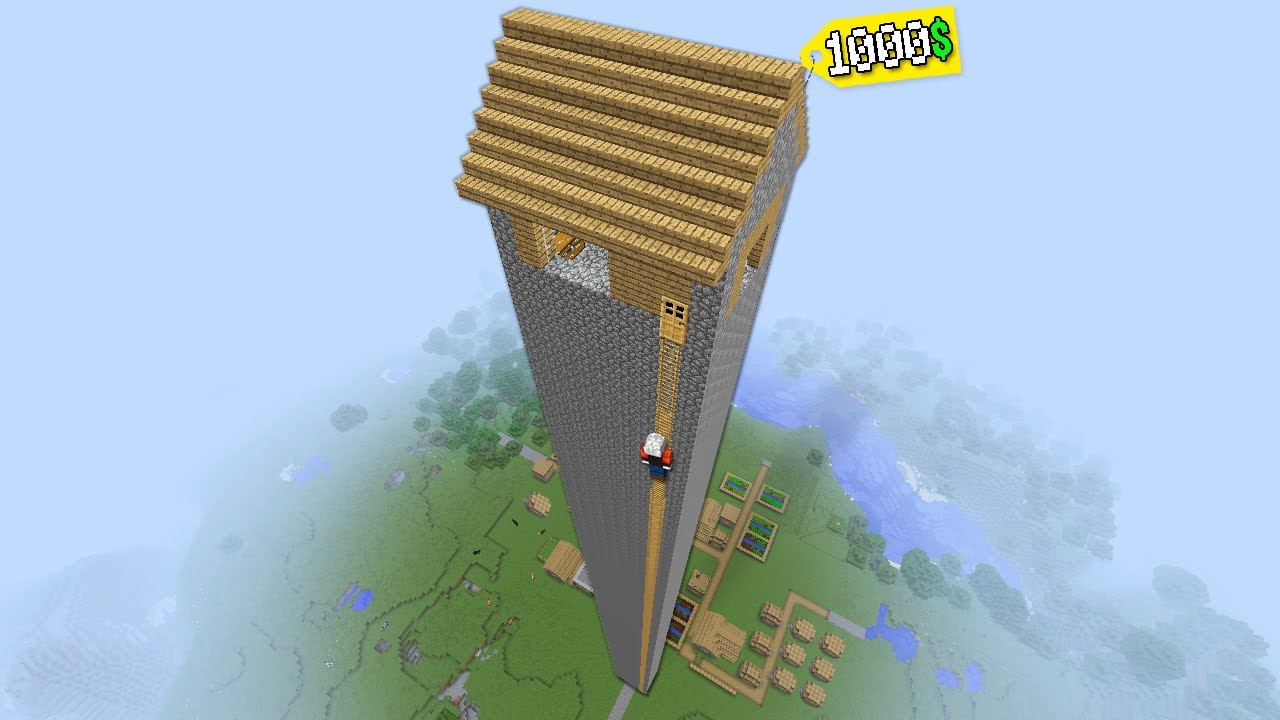 1000$ GİZLİ UZAY KULE EV - Minecraft