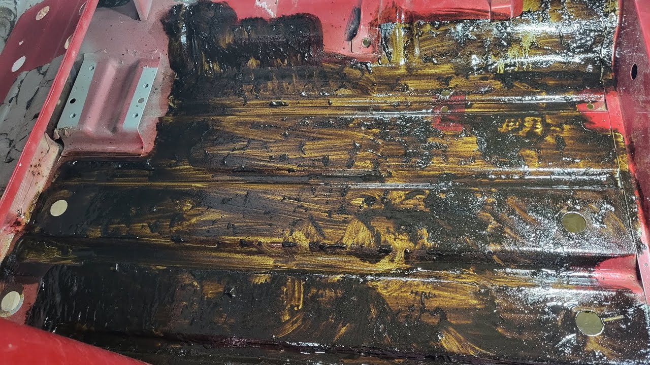 Classic Mini MPI Build sound deadening removal from the floor.
