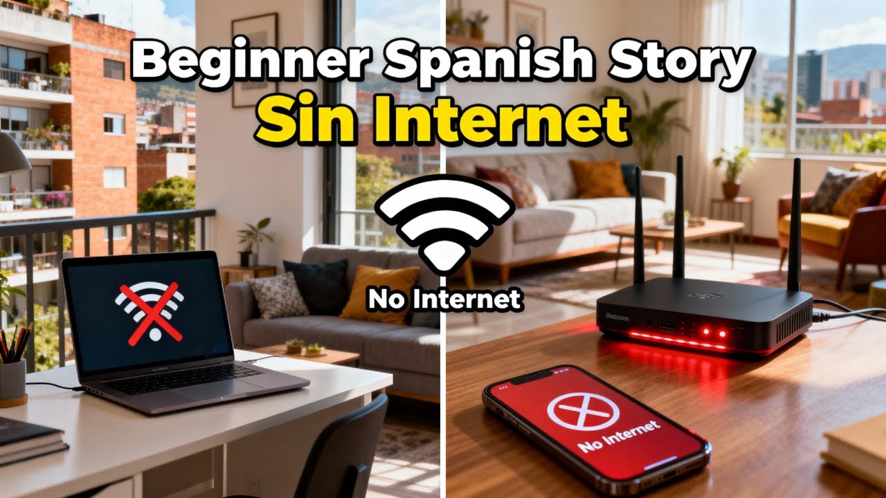 Beginner Spanish Stories | Real Conversations When the Internet Fails 📶