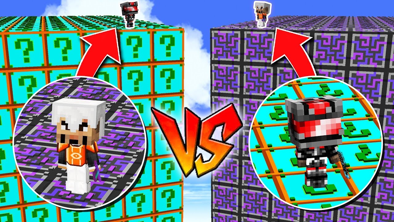 1000 LUCKY BLOCKS PLURAL vs 1000 LUCKY BLOCKS FUTURO! 💥😱 LUCKY BLOCKS MINECRAFT MOD