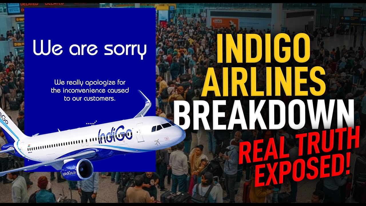 Кризис IndiGo 2025: отменено 1000 рейсов | Правила DGCA | Хаос в аэропорту | Полный анализ кризиса