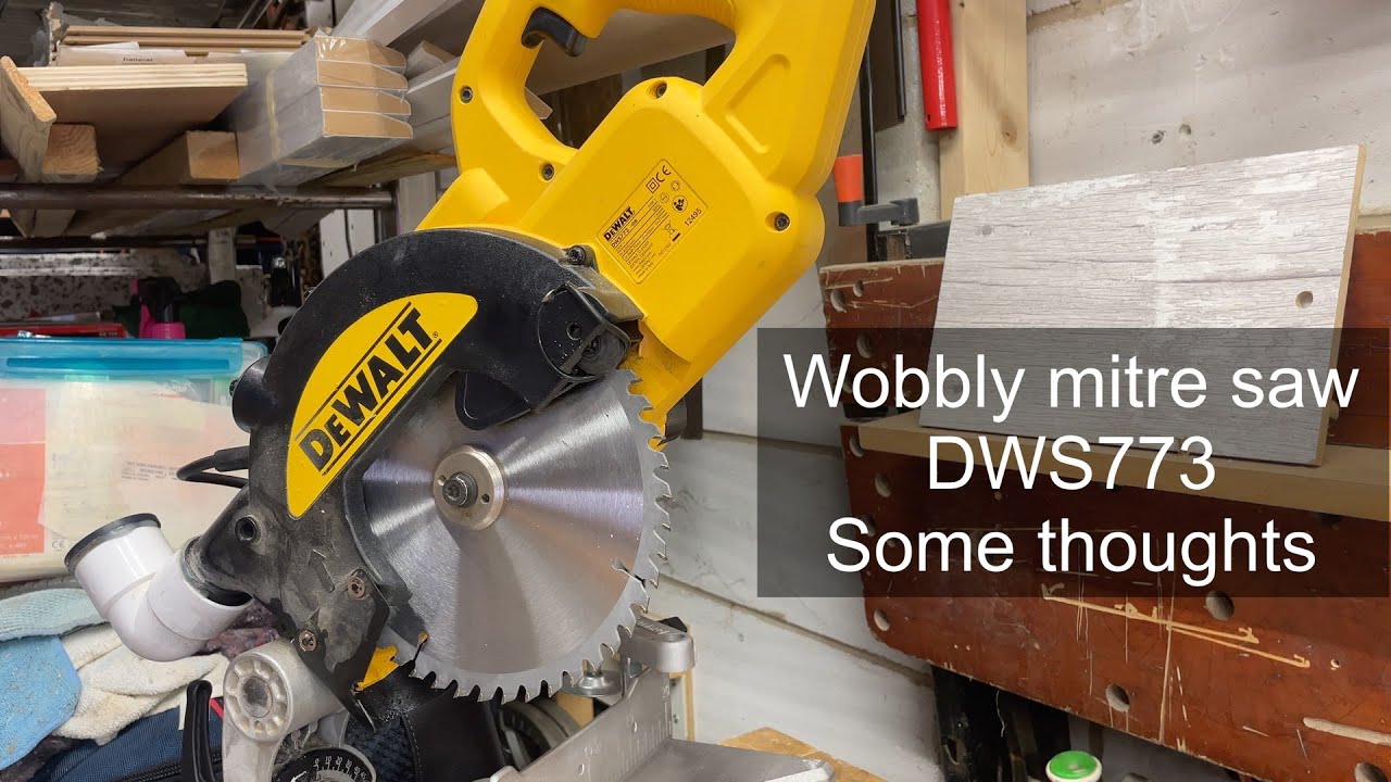 Answering comments about adjustment on the DeWalt DWS773 Mitre saw