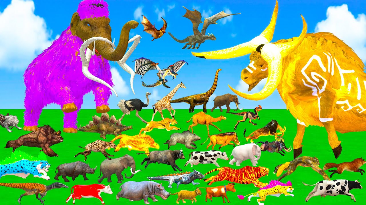 Incredible Animals Race vs Dinosaurs vs Prehistoric Mammals Speed Race Run: Who Will Win? ARBS #2026