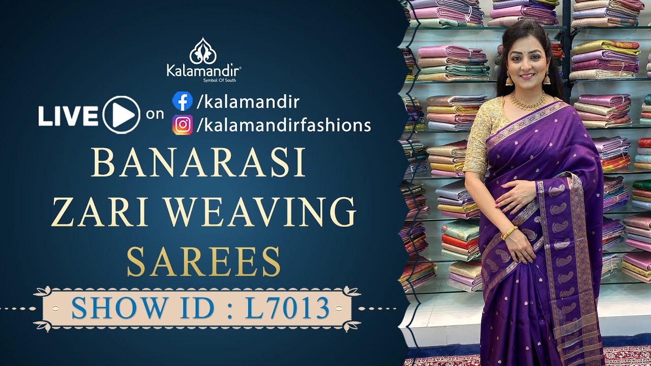 Banarasi Zari Weaving Sarees - Flat Price | WhatsApp Number 9852 9852 99 | Kalamandir Sarees LIVE
