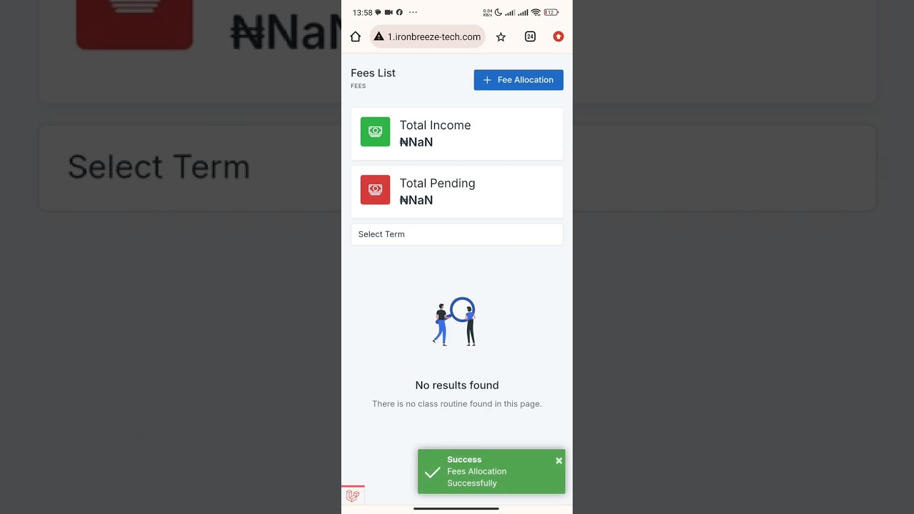 Fees and Finances (Mobile View)