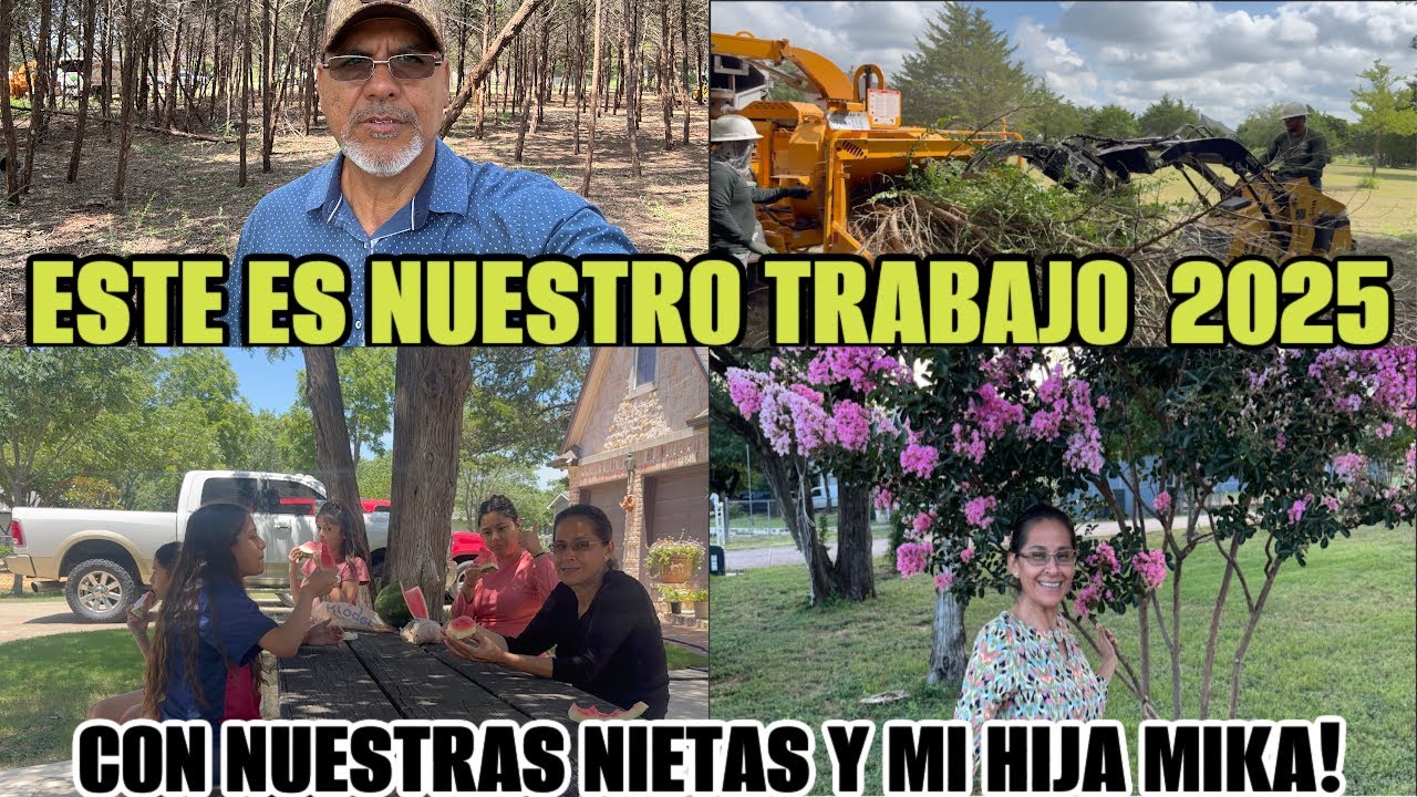 ASI TRABAJAMOS| LIMPIAMOS ESTE LOTE Y CORTAMOS OTROS ARBOLES EN OTRO LUGAR.MI HIJA MICAELA ESTUVO6D.