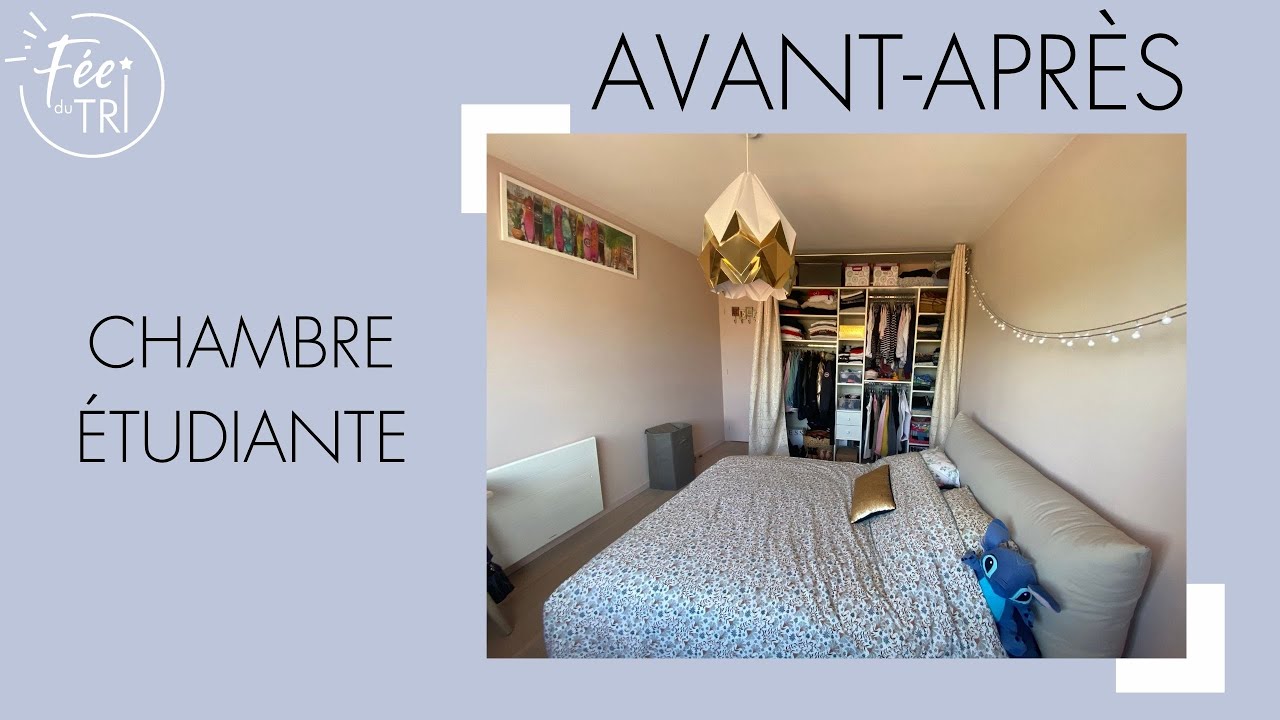 Chambre étudiante 📚  coach rangement  #féedutri # avant apres #désencombrement #organisation