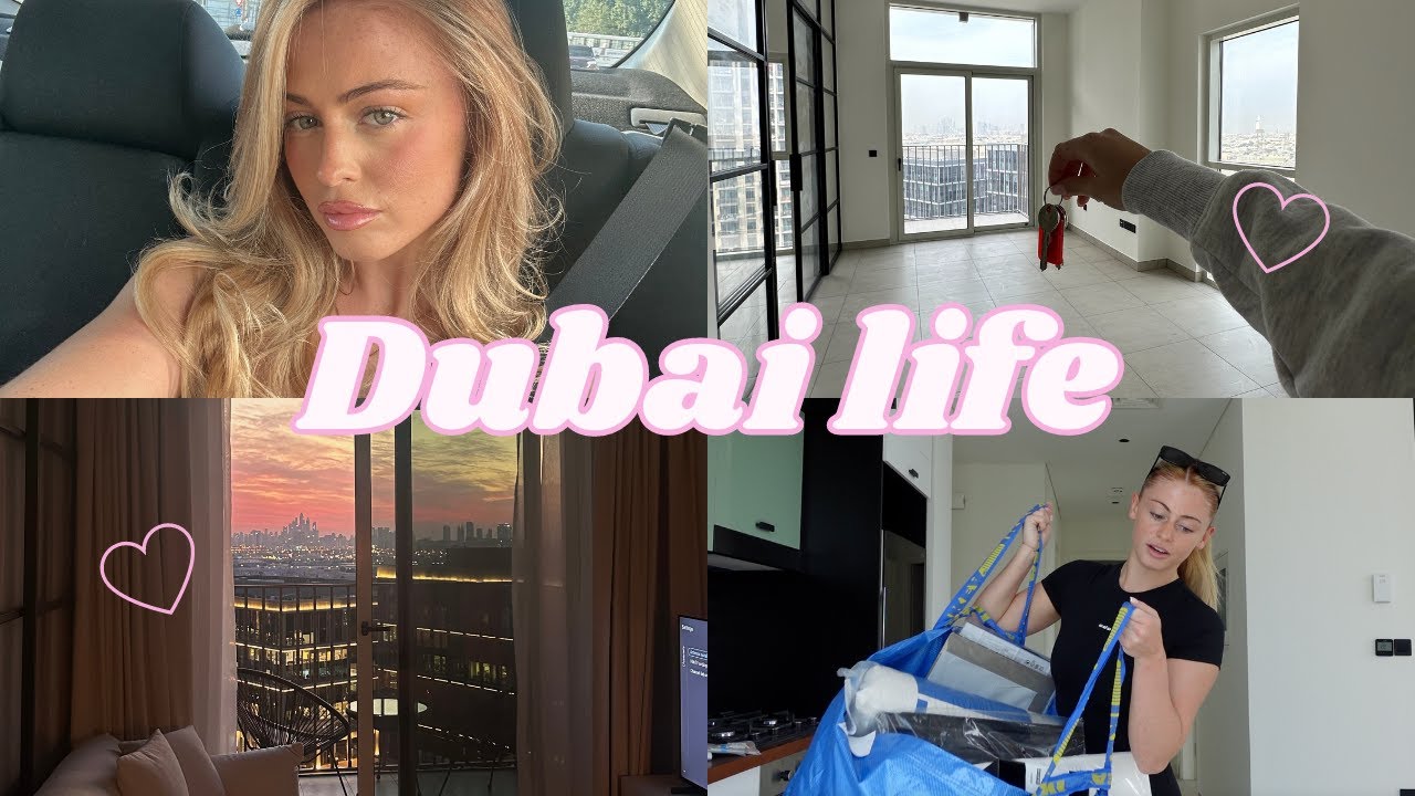 an exciting week living in dubai! | moving into our dream apartment & going blonde!! ♡