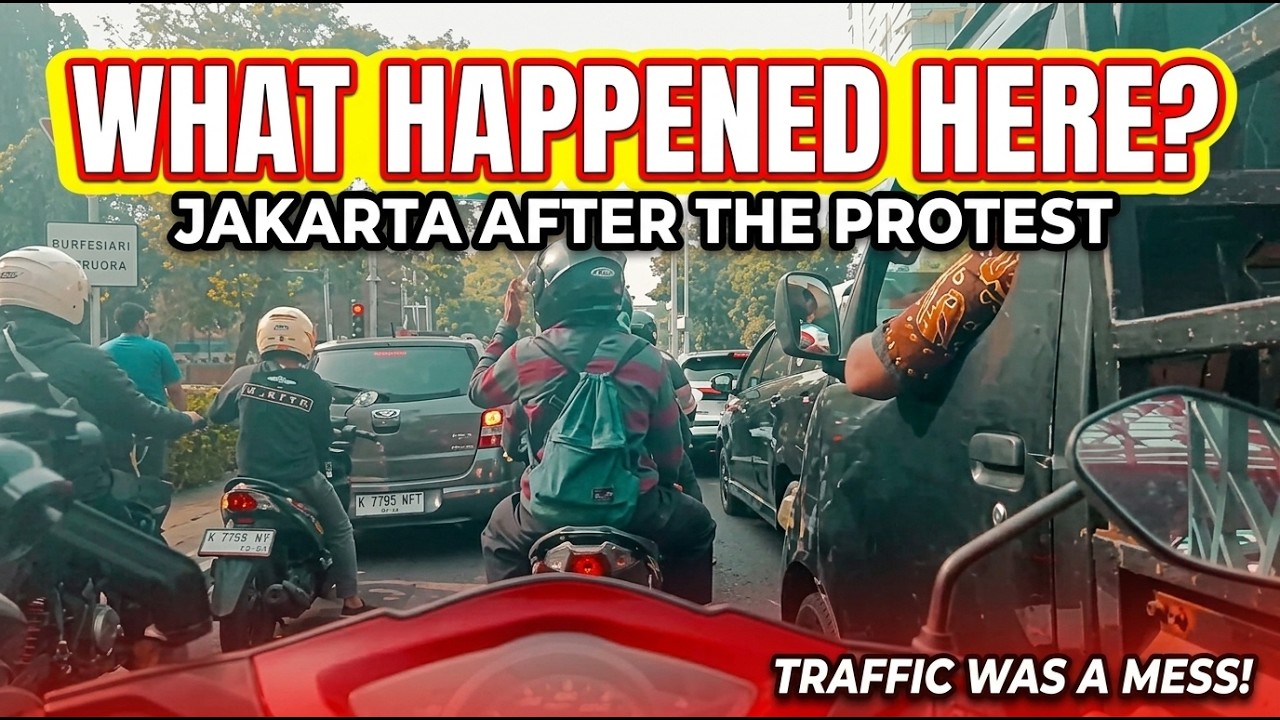 Friday Morning After the Protest&hellip; Jakarta Traffic Was a Mess 😳🏍️ | Motorcycle POV 4K